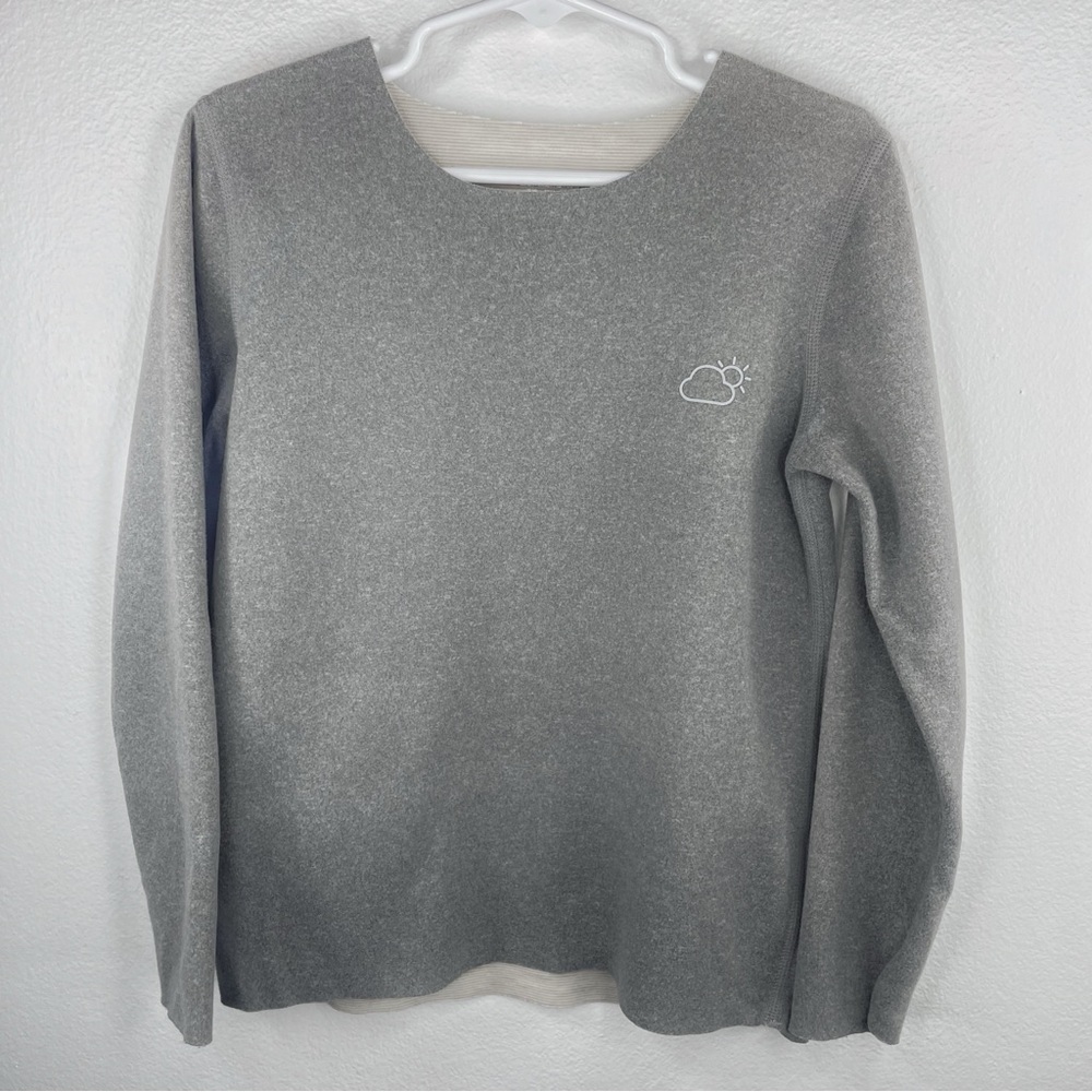 JAPANESE BRAND UNKNOWN Girls Kids Cute Grey Unique Cut Sweatshirt Size Kids 6-7
